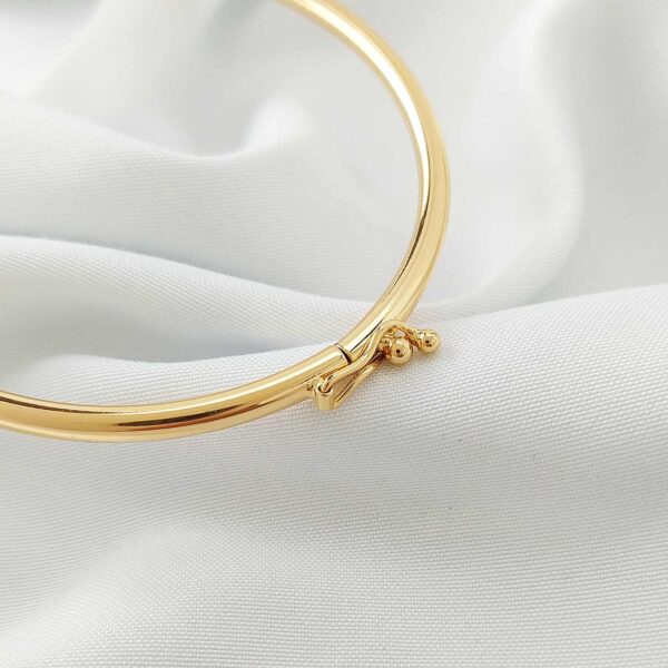bracelete aro italiano aro médio dourado - Image 3