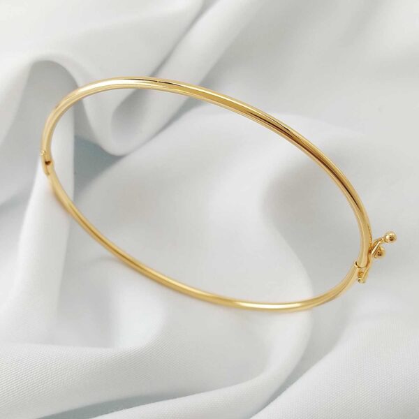 bracelete aro italiano aro médio dourado